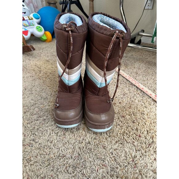 Roxy Dynamite Womens Snow Boots Brown Pull-on Quilted Winter 9 Durable Design - Picture 2 of 10